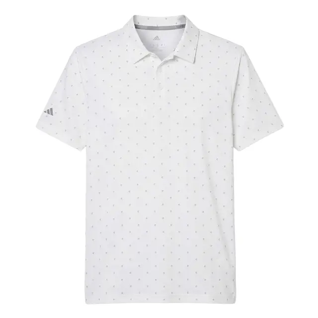 Adidas Men's Ultimate365 Pine Tree Polo - A574 White Grey Three Front