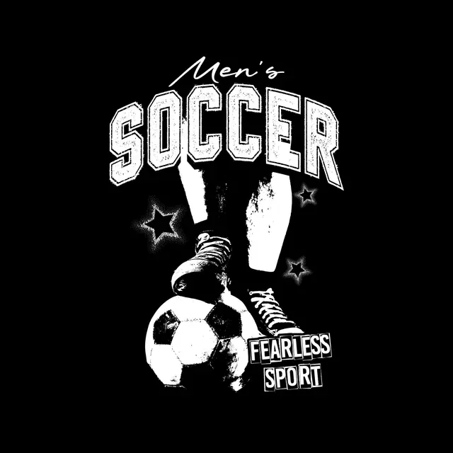 Men's Soccer Bold Text and Stars PR Hoodie