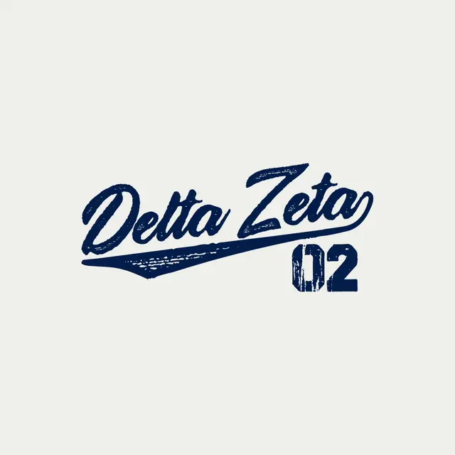 Delta Zeta Distressed Script with Numbers PR Shirt