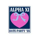 Alpha Xi Delta Pink Heart Bow Date Party Tank