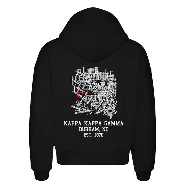 Kappa Kappa Gamma Map Heart PR Hoodie 2