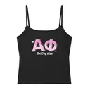 Alpha Phi Pink Zebra Text Bid Day Tank 2