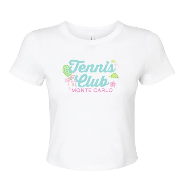 Tennis Club Pastel Racket Text PR Shirt 2