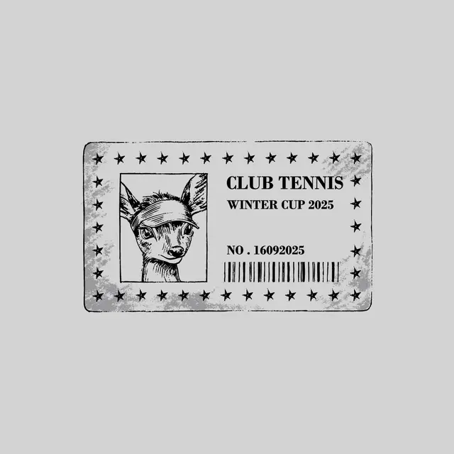 Tennis Club Deer Illustration Winter Cup Polo