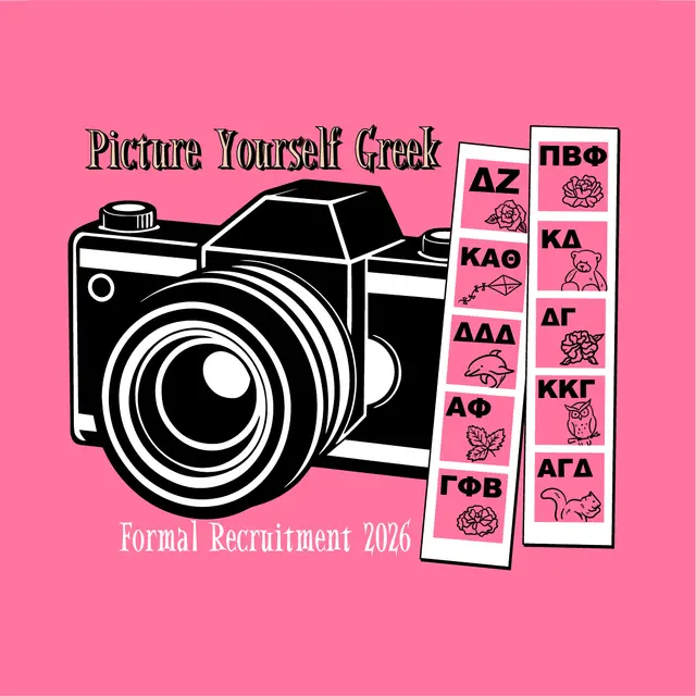 Zeta Tau Alpha Camera Illustration Rush Shirt