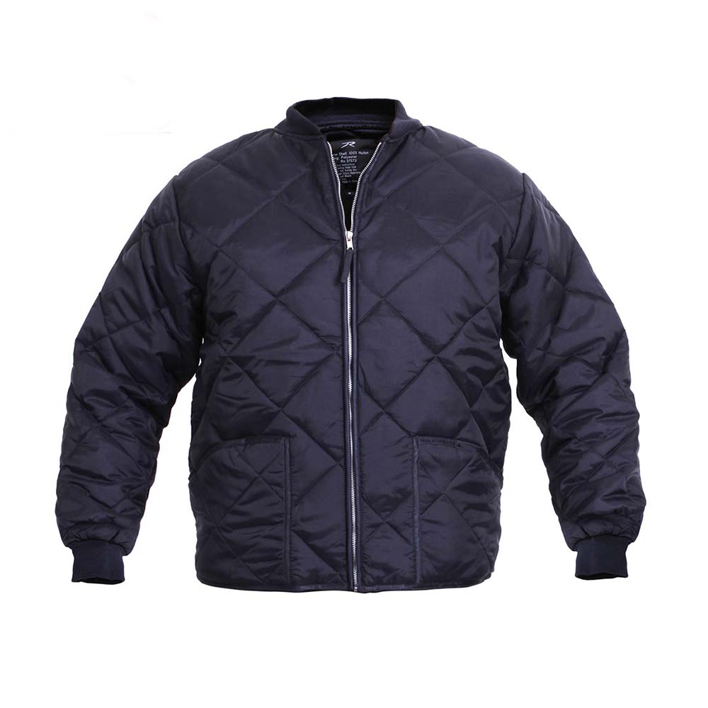 Rothco Diamond Nylon Quilted Flight Jacket - Navy Blue | Fresh Prints
