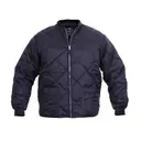 Customizable Rothco Diamond Nylon Quilted Flight Jacket - Navy Blue 7160 Navy Blue Front