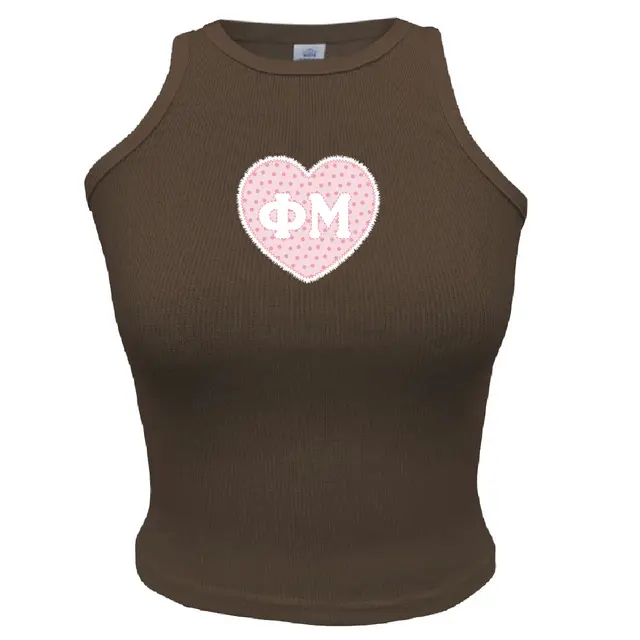 Phi Mu Polka Dot Heart PR Tank 2