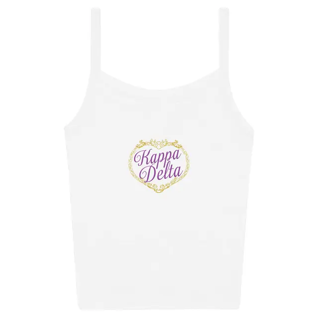 Kappa Delta Script with Ornate Heart PR Tank 2