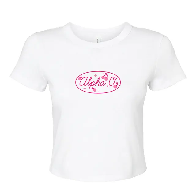 Alpha Omicron Pi Pink Cherry Oval PR Shirt 2