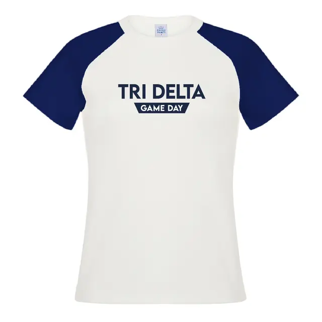 Delta Delta Delta Block Lettering Game Day Shirt 2