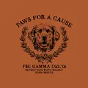 Phi Gamma Delta Paws for a Cause Dog Illustration Philanthropy Shirt