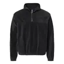 Burnside Men's Polar Fleece Quarter-Zip Pullover - 3052 Black Front