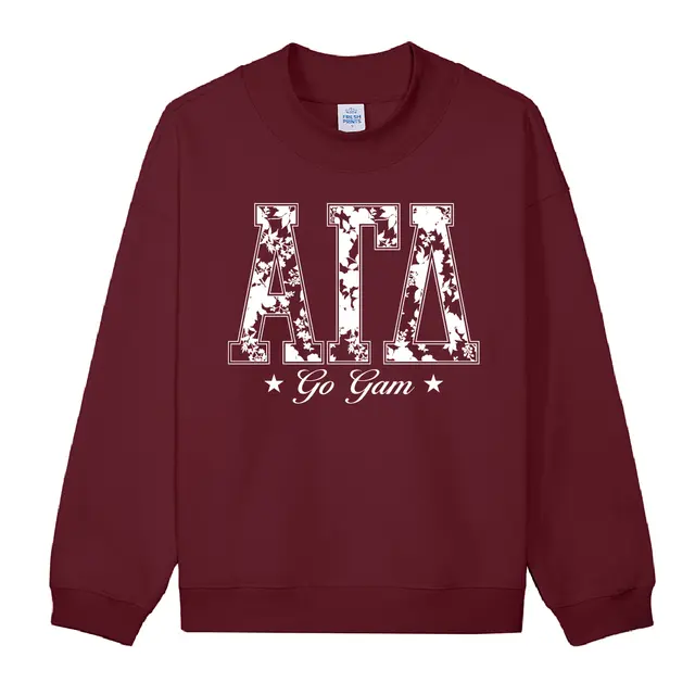 Alpha Gamma Delta Floral Lettering PR Sweater 2