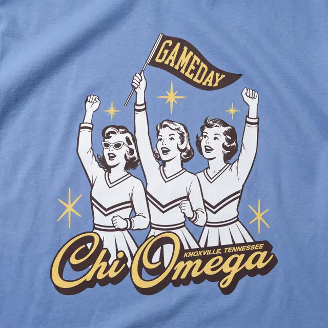 Chi Omega Cheerleaders Game Day Shirt