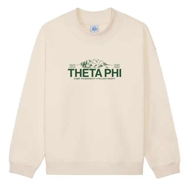Theta Phi Alpha Mountain Scene Camp Friendship Philanthropy Crewneck 2