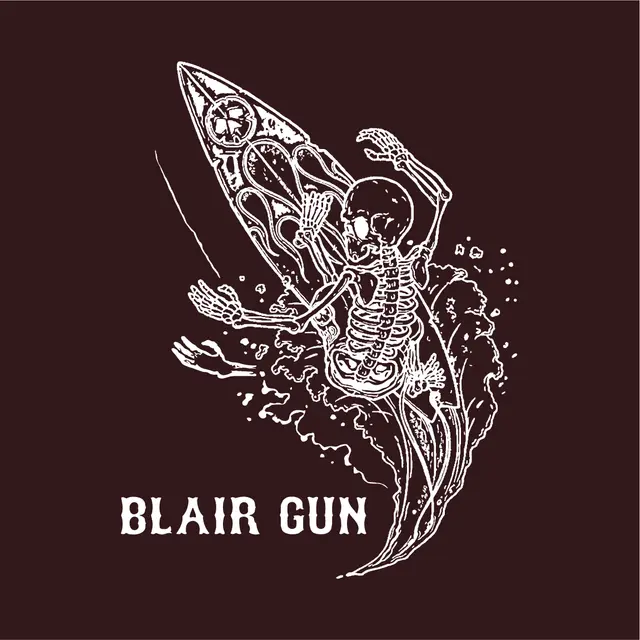 Blair Gun Skeleton Surfing Graphic PR Sweater