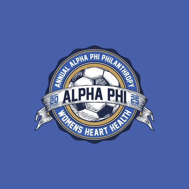 Alpha Phi Soccer Ball Ribbon Philanthropy Shirt