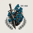 Alpha Pi Omega Elegant Sword and Floral Shield PR Hoodie