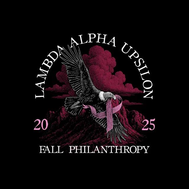 Lambda Alpha Upsilon Eagle with Ribbon Fall Philanthropy Shirt