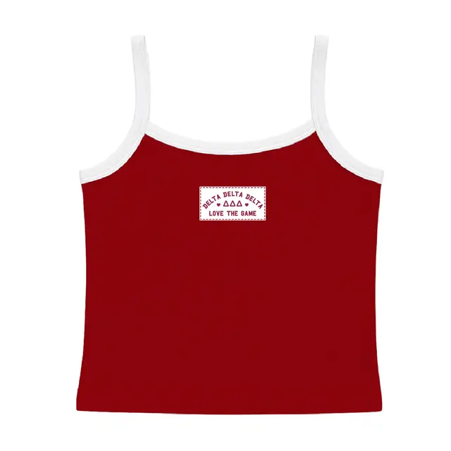 Delta Delta Delta Curved Text Game Day Tank 2