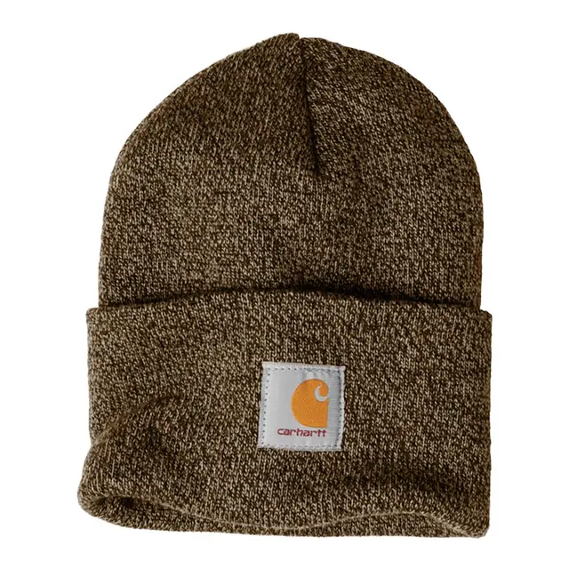 Carhartt Acrylic Watch Hat cta18 Dark-Brown-Sandstone Front