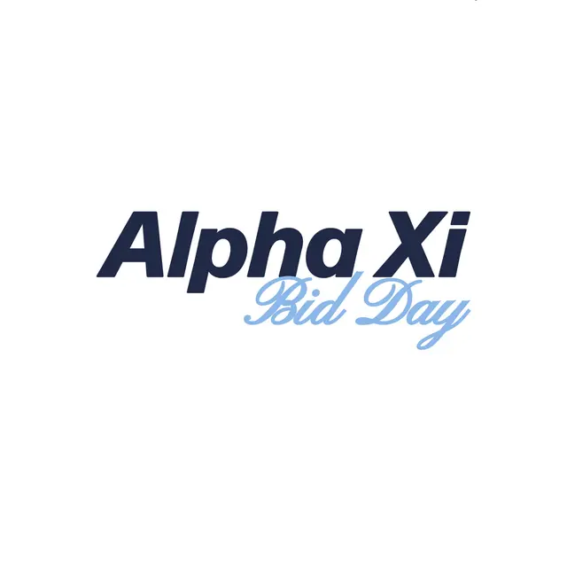 Alpha Xi Delta Bold Script Text Bid Day Hat