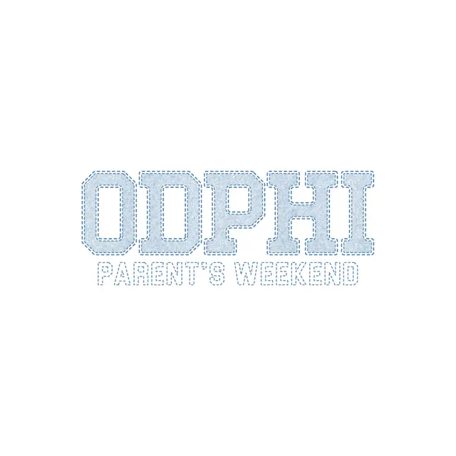 Omega Delta Phi ODPHI Stitched Block Lettering Parent's Weekend Crewneck 2