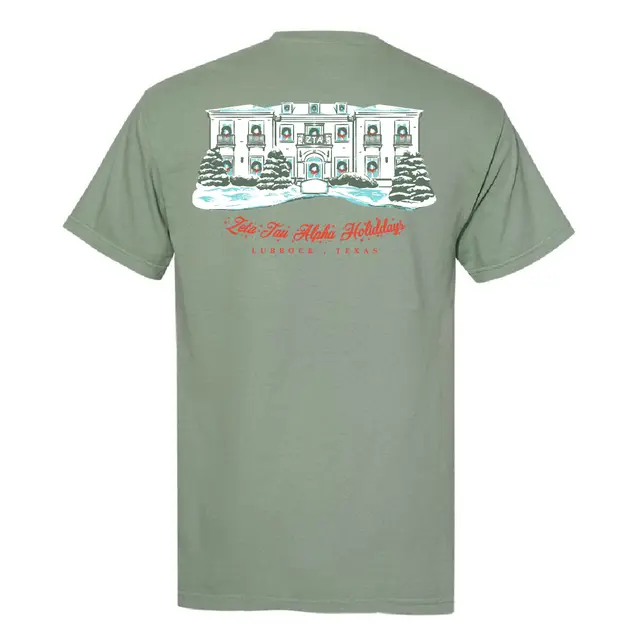Zeta Tau Alpha Mansion Holiday Shirt 2