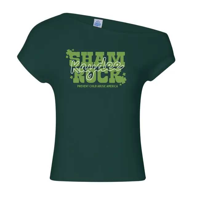Kappa Delta Shamrock Script Philanthropy Shirt 2
