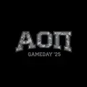 Alpha Omicron Pi Camo Patterned Text in Gray Game Day Shirt