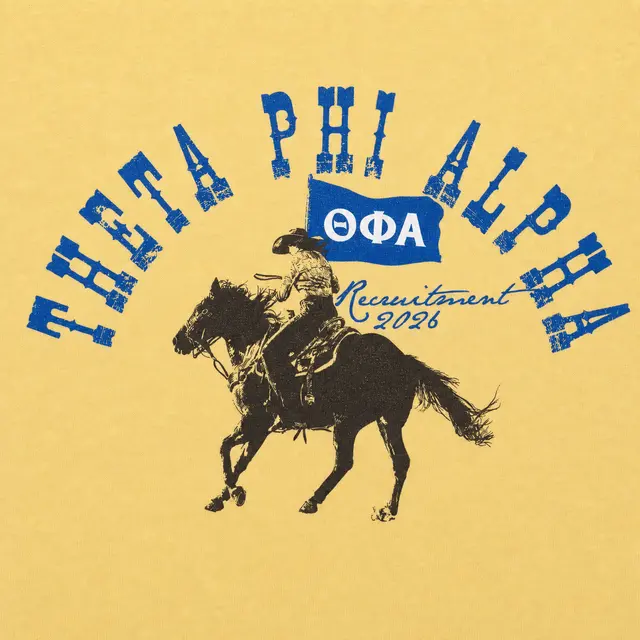 Theta Phi Alpha Wild West Cowboy Graphic Rush Sweater