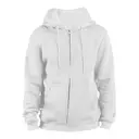 Threadfast Apparel Unisex Ultimate Fleece Full-Zip Hooded Sweatshirt 320z White Front