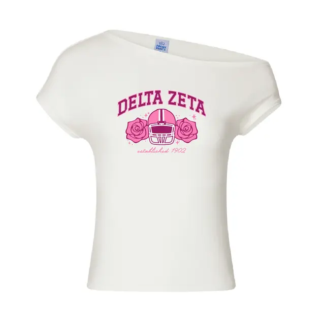 Delta Zeta Football Helmet and Roses PR Shirt 2