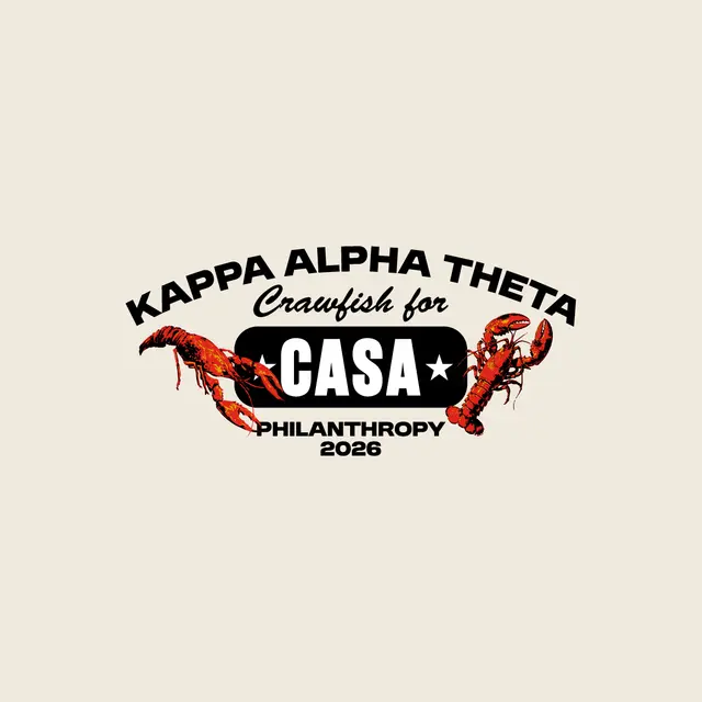 Kappa Alpha Theta Crawfish Illustration Philanthropy Crewneck