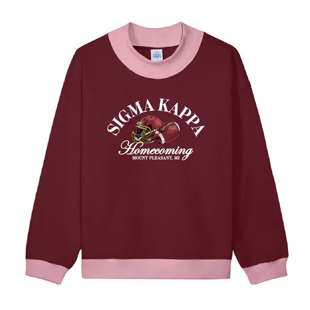 Sigma Kappa Football Helmet Illustration Homecoming Sweater 2