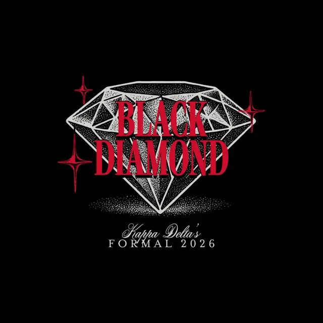 Kappa Delta Black Diamond Text Formal Crewneck