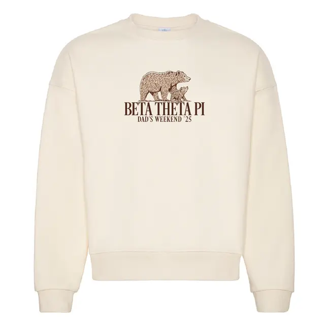 Beta Theta Pi Bear Family Dad's Weekend Crewneck 2