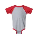 Infant Baseball Fine Jersey Bodysuit Vintage Heather Vintage Red Front
