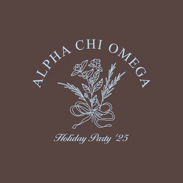 Alpha Chi Omega Floral Bouquet Holiday Party Hoodie