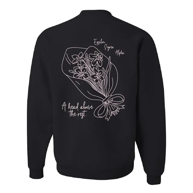 Epsilon Sigma Alpha Floral Illustration Crewneck 2