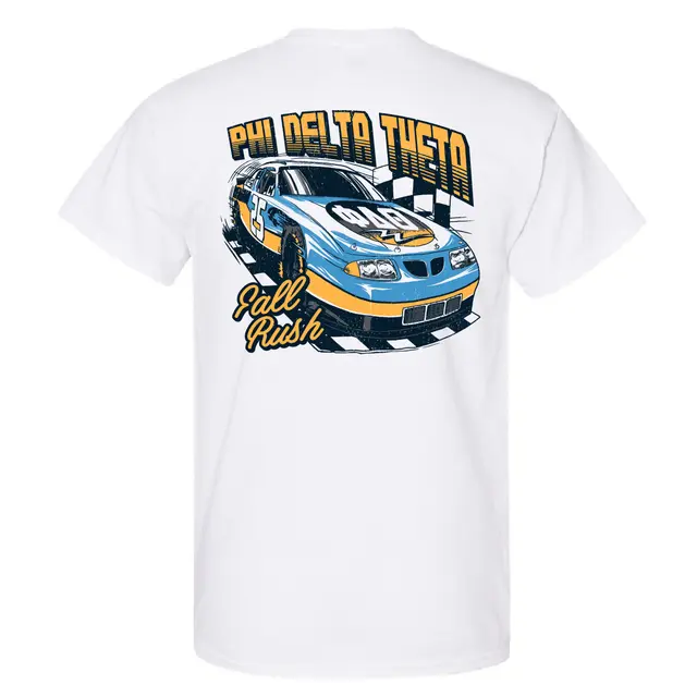 Phi Delta Theta Race Car Graphic Fall Rush Shirt 2