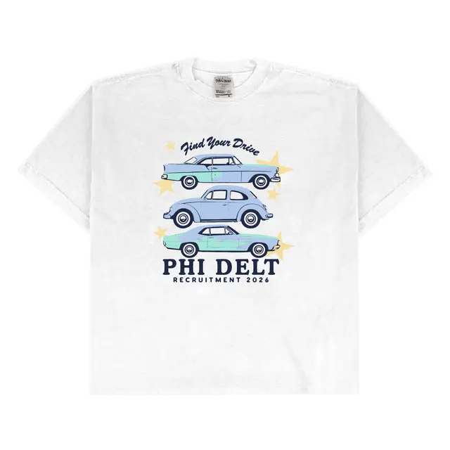 Phi Delta Theta Vintage Cars Recruitment Shirt 2