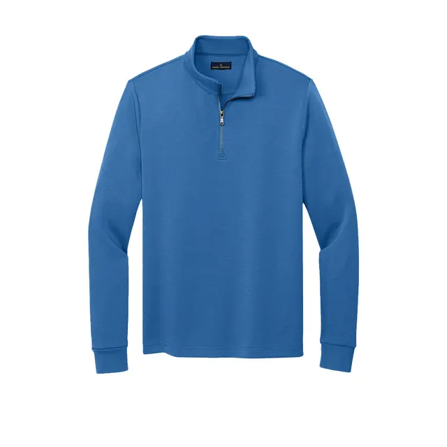 Double-Knit 1/4-Zip Charter Blue Front