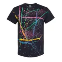 Dyenomite Splatter Tee 200sl Black with Rainbow Front