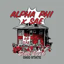 Alpha Phi Comic Style Block Party Hoodie