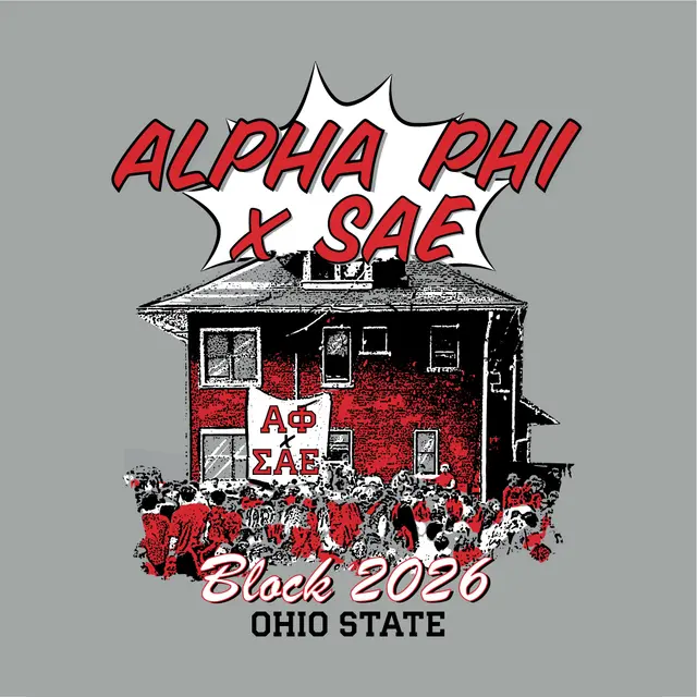 Alpha Phi Comic Style Block Party Hoodie