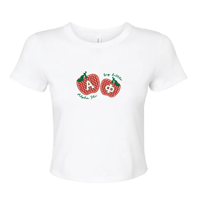 Alpha Phi Polka Dot Apples Big Little Reveal Shirt 2
