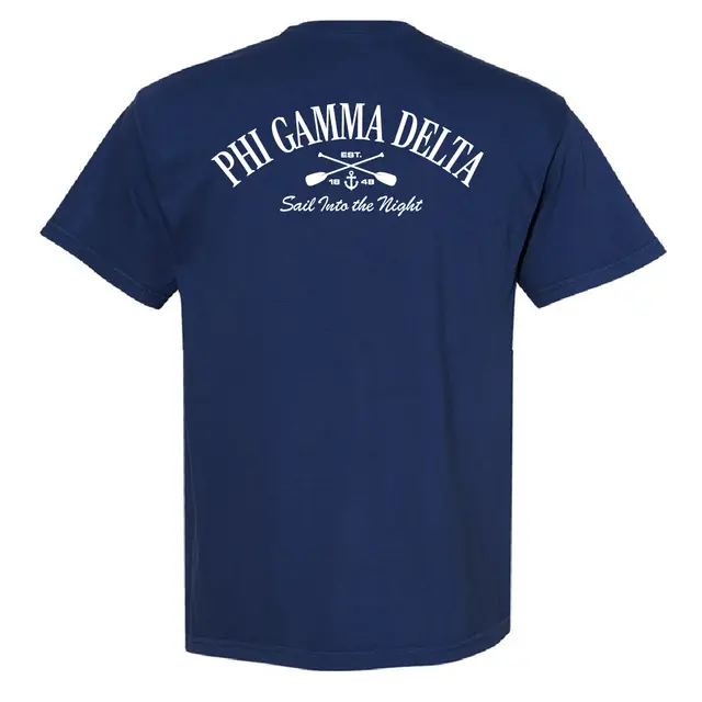 Phi Gamma Delta Nautical Oars Date Party Shirt 2