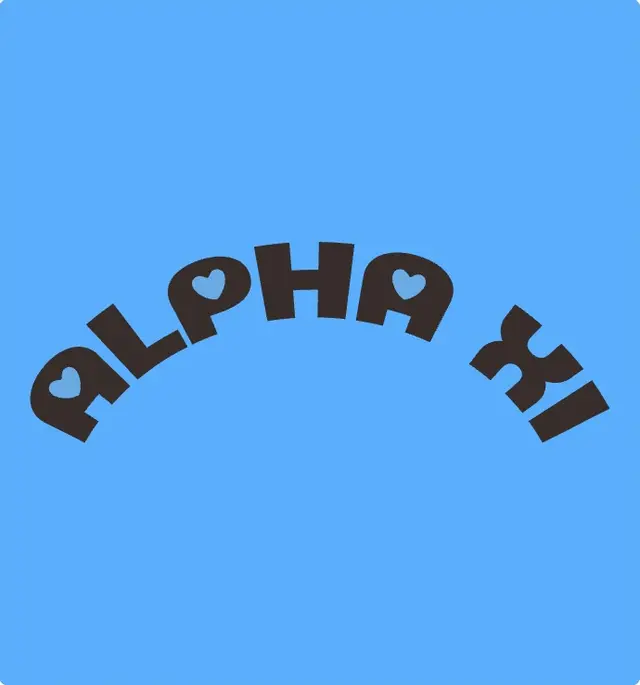 Alpha Xi Curved Text Polka Dot PR Tank
